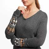 Maya V-Neck Sweater 390 Kharani Grey S